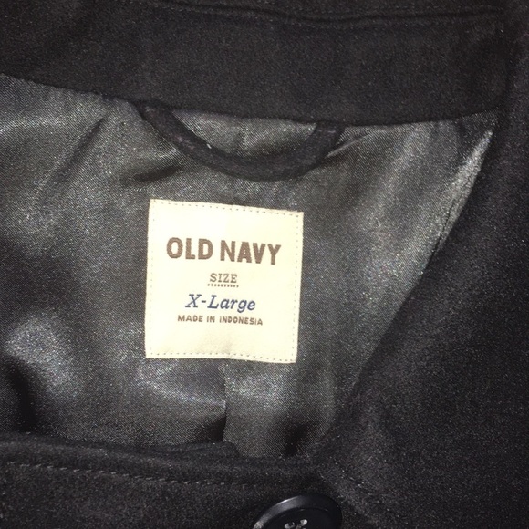 SOLD!! Old Navy Black Long Peacoat Sz XL - Picture 4 of 10